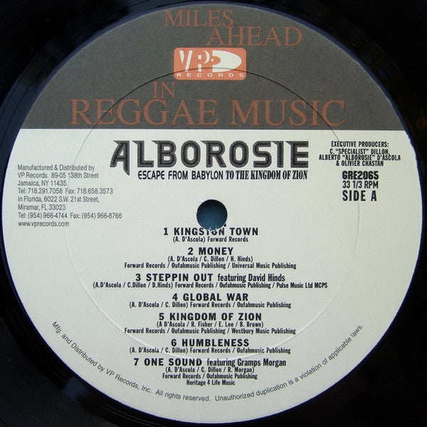 Alborosie  ‎– Escape From Babylon To The Kingdom Of Zion